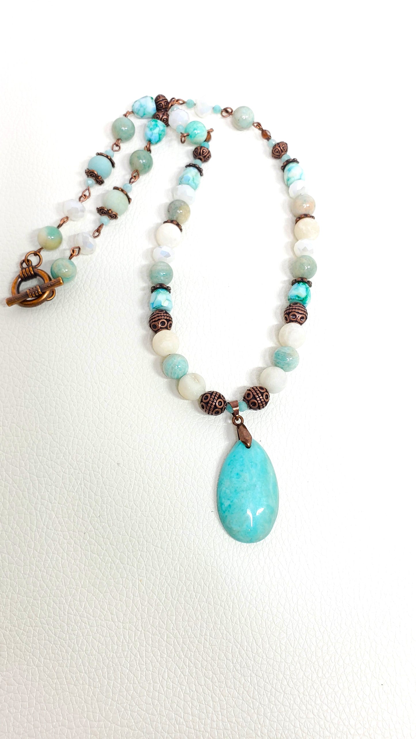 Amazonite and Crystal Necklace