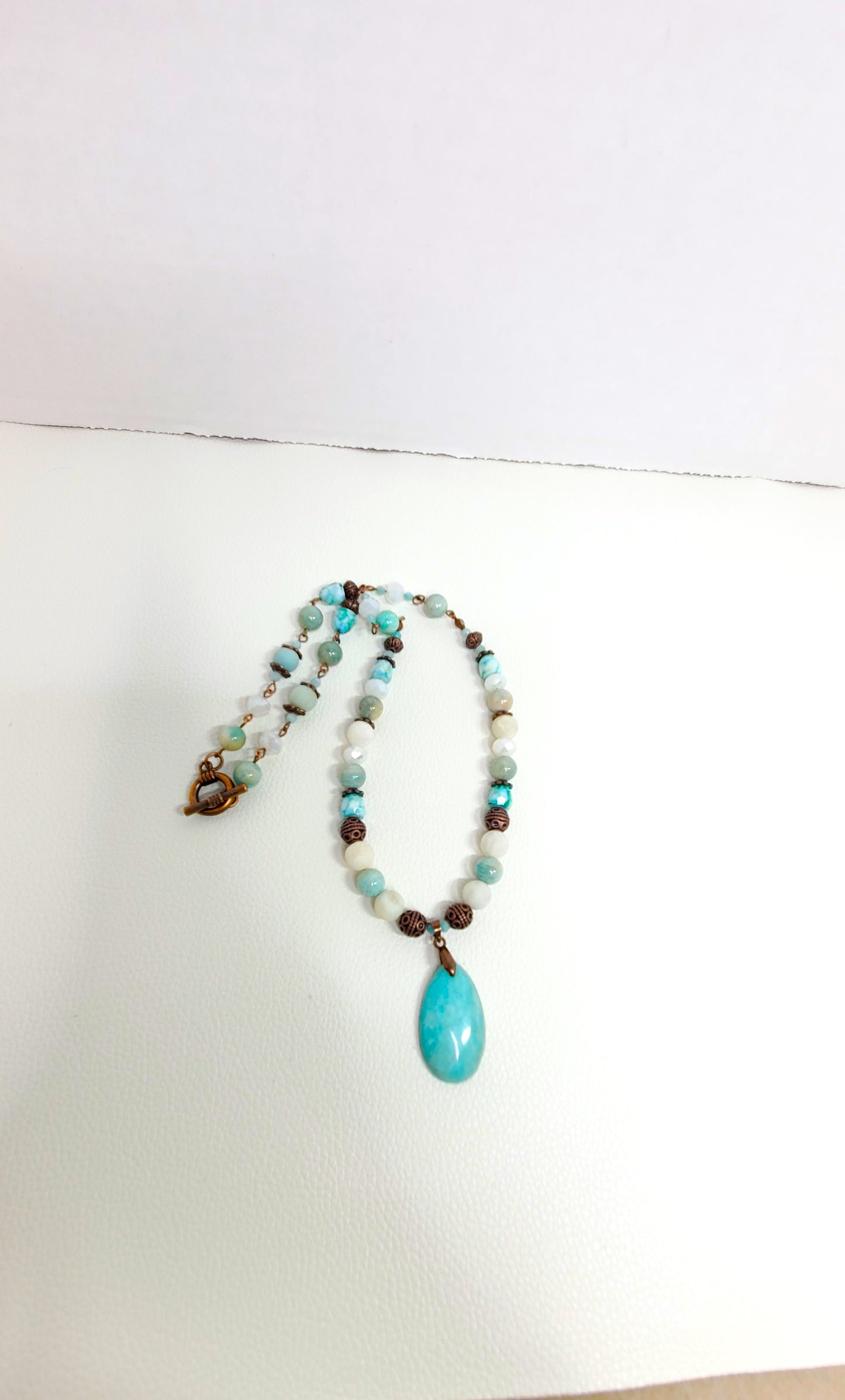 Amazonite and Crystal Necklace